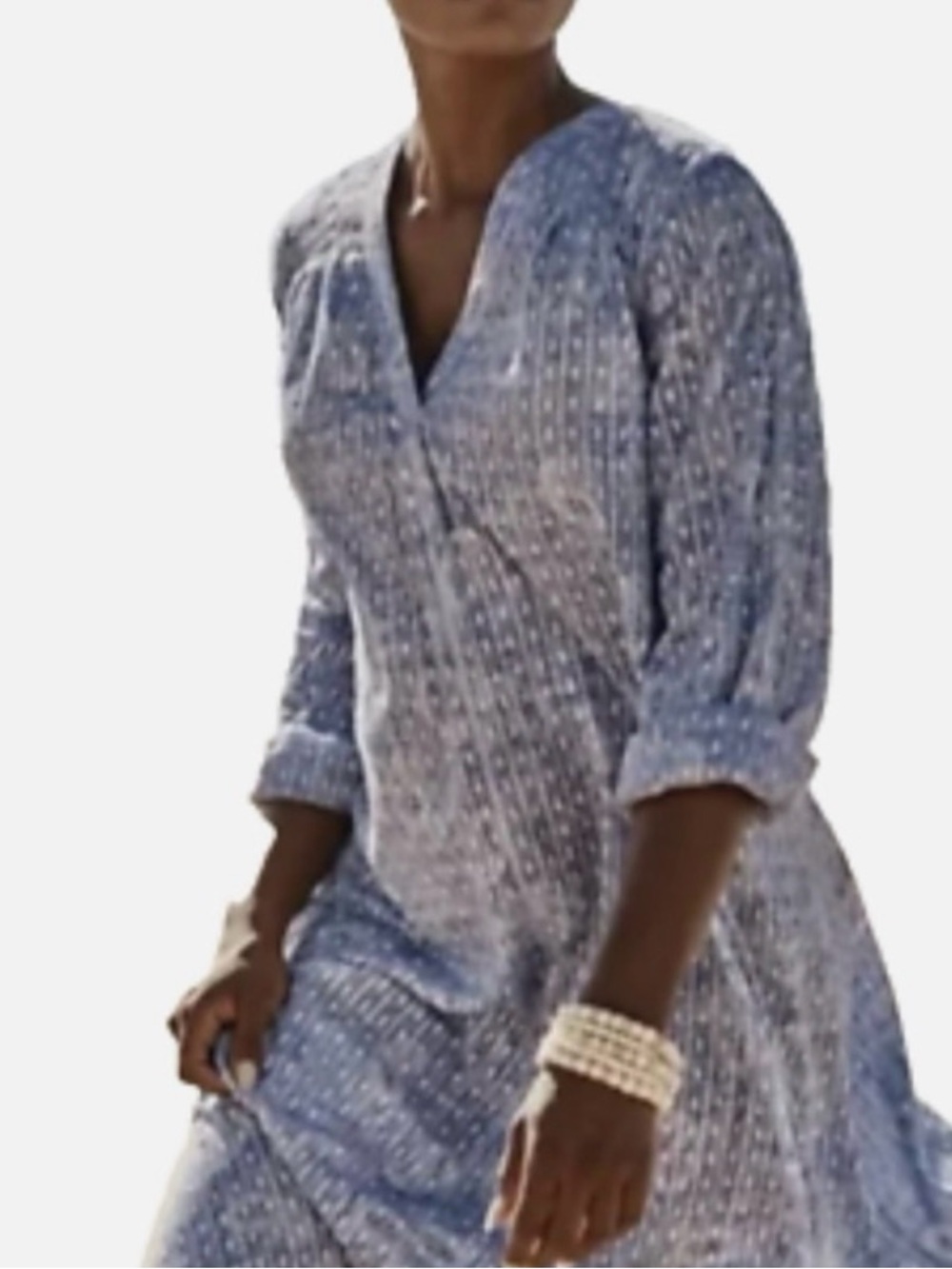 J. Jill Lightweight paisley Caftan/Maxi Dress